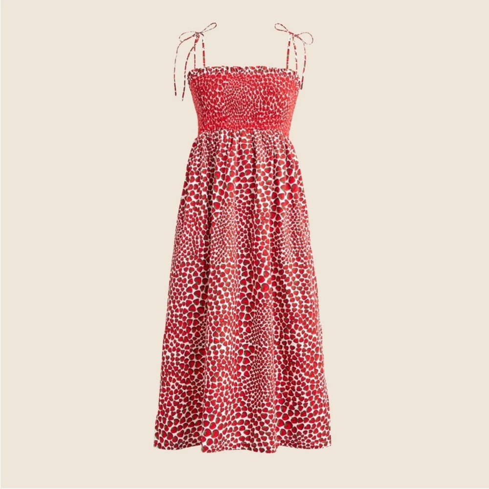 JCrew Paloma dress in Strawberry